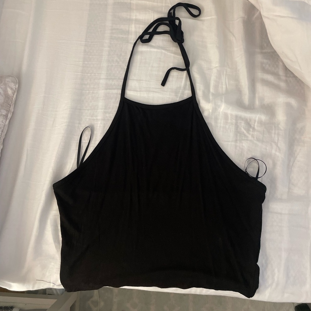 Black halter top
